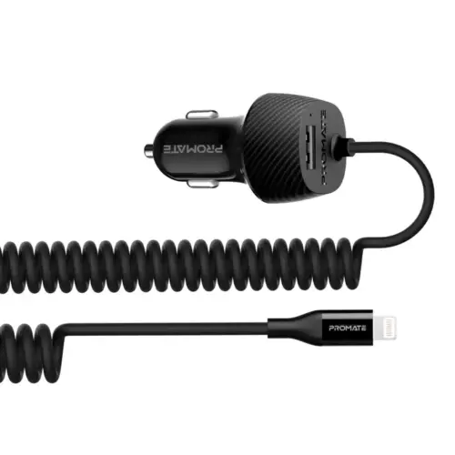 Зарядний пристрій Promate 17W USB + Lightning (voltrip-i.black)