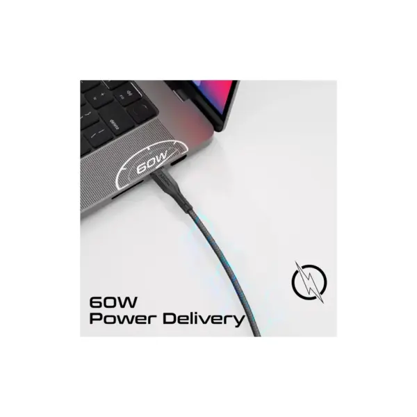 Дата кабель USB-C to USB-C 2.0m Promate (cablekit-cc.black)