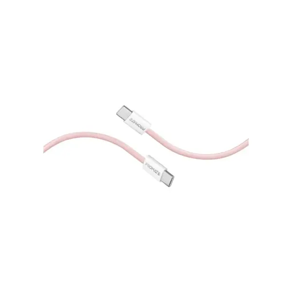 Дата кабель USB-C to USB-C 1.2m Promate (ecoline-cc120.pink)