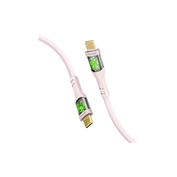 Дата кабель USB-C to USB-C 2.0m Promate (transline-cc200.pink)