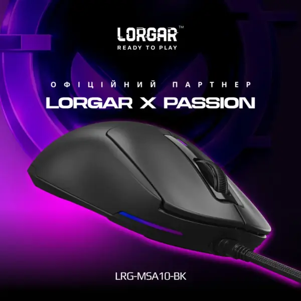 Мишка Lorgar MSA10 Ultralight USB Black (LRG-MSA10-BK)