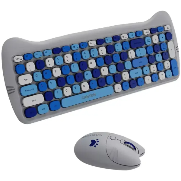 Комплект Canyon HSET-W6 Kitty Edition Wireless UA Blue (CNS-HSETW6BL)