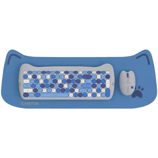 Комплект Canyon HSET-W6 Kitty Edition Wireless UA Blue (CNS-HSETW6BL)