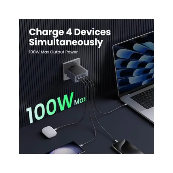 Зарядний пристрій Ugreen 4xUSB 100W (3xUSB-C+USB-A) Gan Nexode Fast Charger Grey X565 (35043) Зарядний пристрій Ugreen 4xUSB 100W (3xUSB-C+USB-A) Gan Nexode Fast Charger Grey X565 (35043)