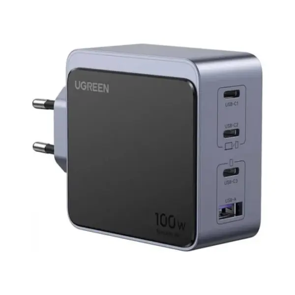 Зарядний пристрій Ugreen 4xUSB 100W (3xUSB-C+USB-A) Gan Nexode Fast Charger Grey X565 (35043) Зарядний пристрій Ugreen 4xUSB 100W (3xUSB-C+USB-A) Gan Nexode Fast Charger Grey X565 (35043)