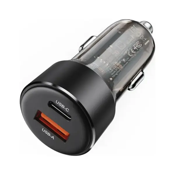Зарядний пристрій Acefast 2xUSB 60W (USB-C + USB-A) B12 (6974316282914)