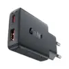 Зарядний пристрій Acefast 2xUSB 30W (USB-C+USB-A) Gan A69 ultra-thin Fast Charger Black (6974316282709)