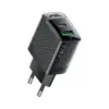 Зарядний пристрій Acefast 2xUSB 30W (USB-C+USB-A) Gan A98 Black (6974316283263)