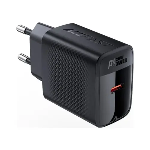 Зарядний пристрій Acefast USB-C 20W + Type-C cable A82 Fast Charger Black (6974316280057)