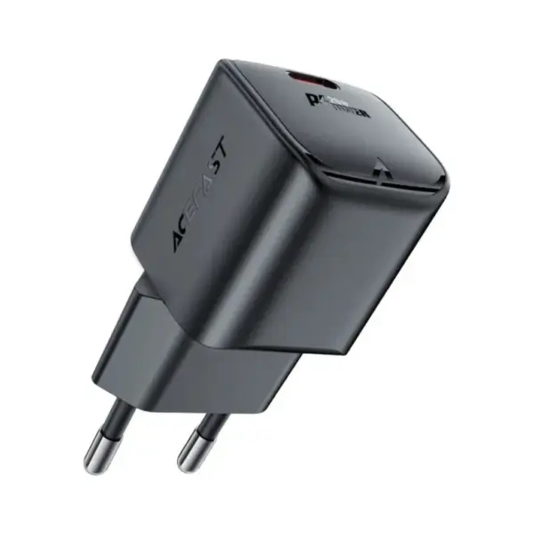 Зарядний пристрій Acefast USB-C 20W Gan A73 mini Fast Charger Black (6974316282648)