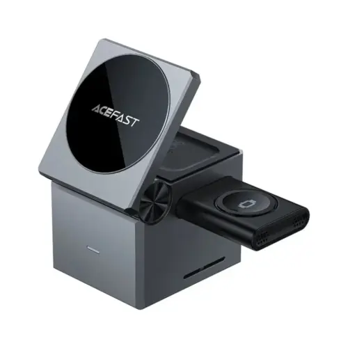 Зарядний пристрій Acefast Wireless QI 3in1 15W E18 Rubik''s (6974316282884)