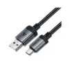 Дата кабель USB 2.0 AM to USB-C 1.2m 3.0A 18W aluminum alloy Black Acefast (6974316283782)