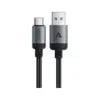 Дата кабель USB 2.0 AM to USB-C 1.2m 3.0A 18W aluminum alloy Black Acefast (6974316283782)