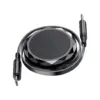 Дата кабель USB-C to USB-C 0.8m 60W dual retraction C13-03 Black Acefast (6974316280132)