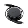 Дата кабель USB-C to USB-C 0.8m 60W dual retraction C13-03 Black Acefast (6974316280132)