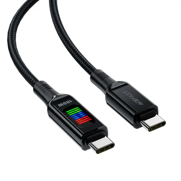 Дата кабель USB-C to USB-C 1.2m 100W with display C7-03 Acefast (6974316282778)