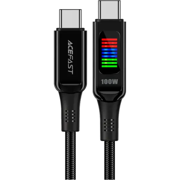 Дата кабель USB-C to USB-C 1.2m 100W with display C7-03 Acefast (6974316282778)