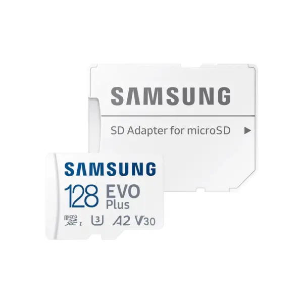 Карта пам'яті Samsung 128 GB microSDXC Class 10 UHS-I U3 V30 A2 EVO Plus+SD Adapte (MC128SA/EU) Карта пам'яті Samsung 128 GB microSDXC Class 10 UHS-I U3 V30 A2 EVO Plus+SD Adapte (MC128SA/EU)