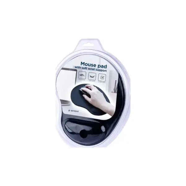 Килимок для мишки Gembird MP-ERGO-01 Black (MP-ERGO-01)