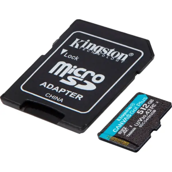 Карта пам'яті Kingston 512GB microSDXC сlass 10 UHS-I U3 V30 A2 Canvas Go Plus G4 (SDCG4/512GB)