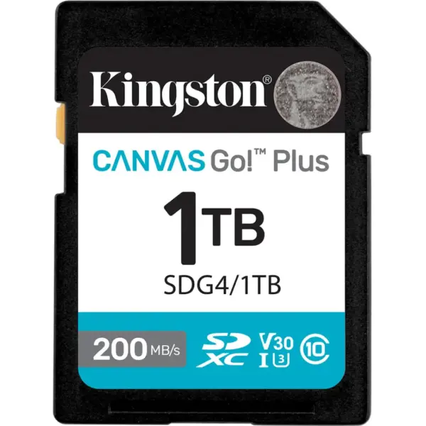 Карта пам'яті Kingston 1TB SDXC сlass 10 UHS-I U3 V30 Canvas Go Plus G4 (SDG4/1TB)