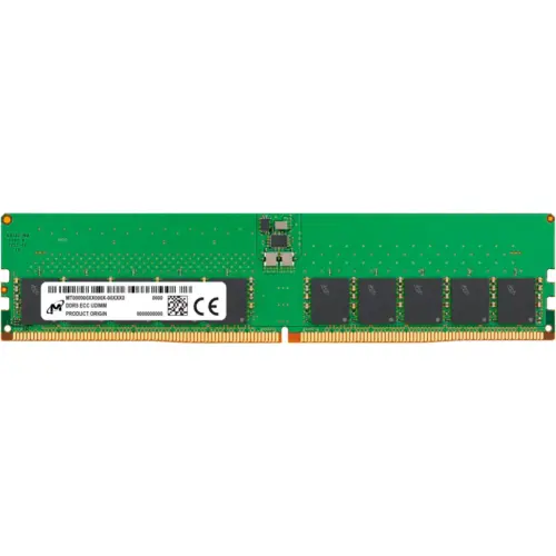 Модуль пам'яті для сервера Micron 32GB DDR5 ECC UDIMM 2Rx8 5600 CL46 (16Gbit) (Single Pack) (MTC20C2085S1EC56BR)