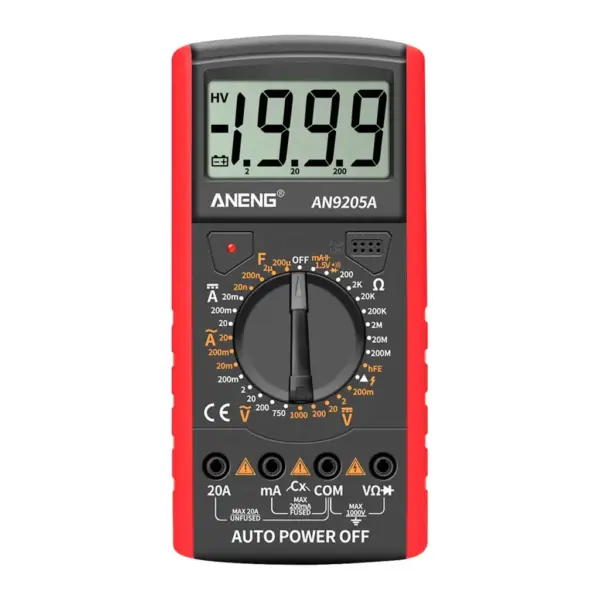 Цифровий мультиметр ANENG AN9205A, V, A, R, F, функція hFE (AN9205A)