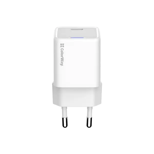 Зарядний пристрій ColorWay GaN Mini 25W PD Port PPS USB-C white (CW-CHS052PD-WT)