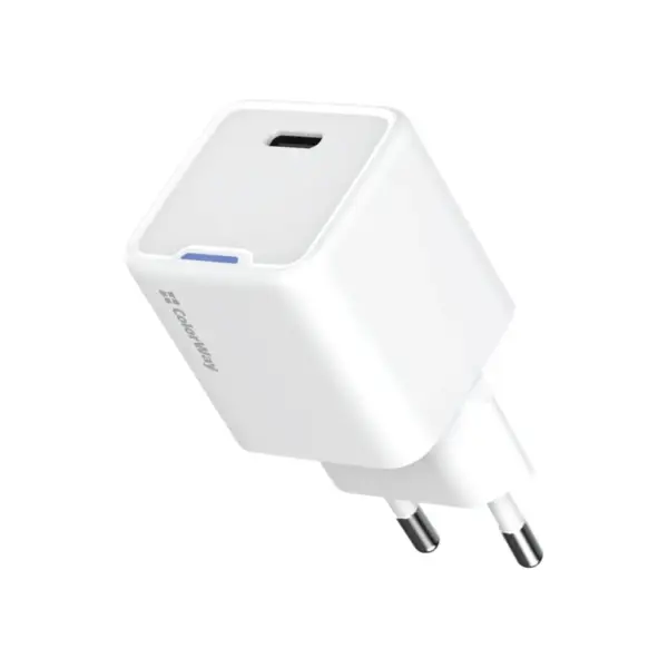Зарядний пристрій ColorWay GaN Mini 25W PD Port PPS USB-C white (CW-CHS052PD-WT)