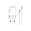 Зарядний пристрій ColorWay GaN Mini 30W PD Port PPS USB-C white + cable Type-C (CW-CHS054PDC-WT)
