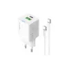 Зарядний пристрій ColorWay GaN Mini 35W PD Port PPS USB (Type-C PD + USB QC4.0) cable Type-C (CW-CHS055PDC-WT)
