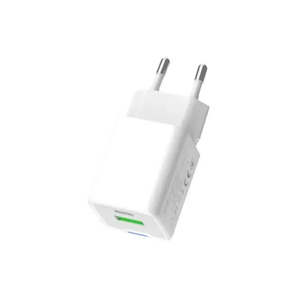 Зарядний пристрій ColorWay GaN Mini 35W PD Port PPS USB (Type-C PD + USB QC4.0) white (CW-CHS055PD-WT)