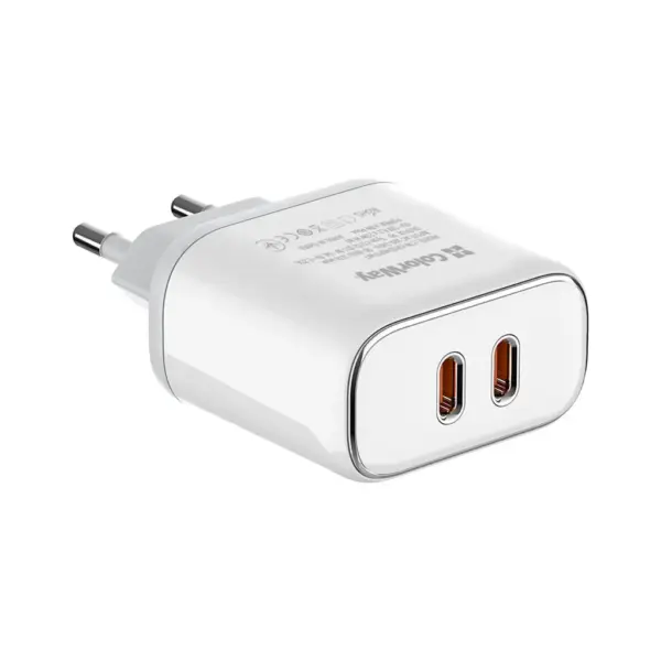 Зарядний пристрій ColorWay Power Delivery Port PPS USB (Type-C PD + Type-C PD) (40W) white (CW-CHS048PD-WT)