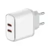 Зарядний пристрій ColorWay Power Delivery Port PPS USB (Type-C PD + Type-C PD) (40W) white (CW-CHS048PD-WT)