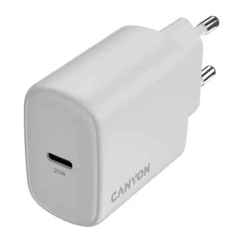 Зарядний пристрій Canyon OnCharge 200 20W 1xPD EU White (CNE-CHA200-01)