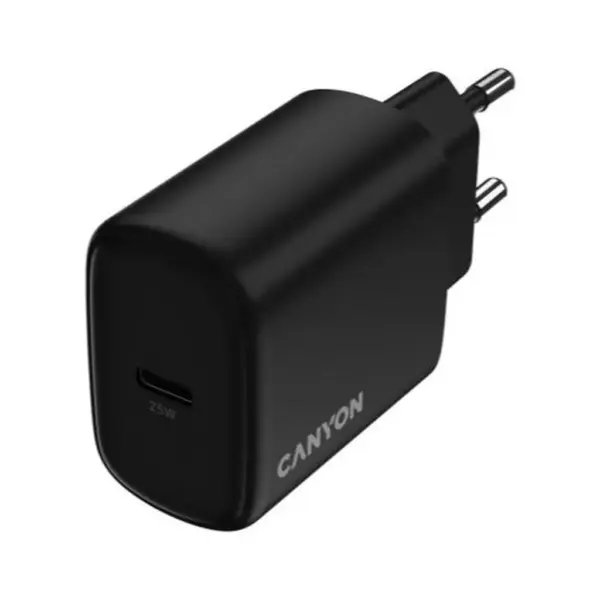Зарядний пристрій Canyon OnCharge 250 25W 1xPD EU Black (CNE-CHA250-11)