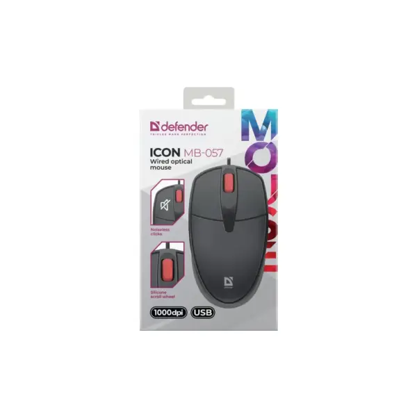 Мишка Defender Icon MB-057 USB Black (52057) Мишка Defender Icon MB-057 USB Black (52057)