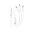 Дата кабель USB 2.0 AM to Lightning + Micro 5P + USB-C 1.0m 2.4A XO (CB-23U3)