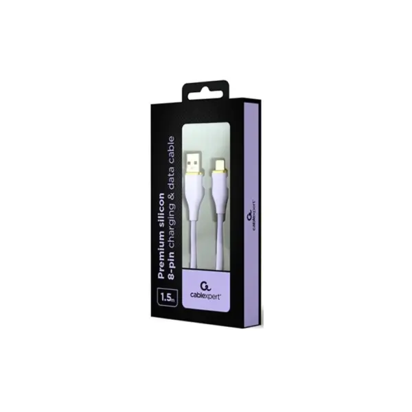 Дата кабель USB 2.0 AM to Lightning 1.5m 2.1A Cablexpert (CC-USB2S-AM8PM-1.5M-P) Дата кабель USB 2.0 AM to Lightning 1.5m 2.1A Cablexpert (CC-USB2S-AM8PM-1.5M-P)