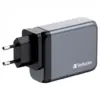 Зарядний пристрій Verbatim GaN 100 W 4 ports (2xUSB-C-100 W,USB-C 65 W /USB-A -3.0) (32202)