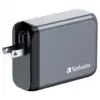 Зарядний пристрій Verbatim GaN 100 W 4 ports (2xUSB-C-100 W,USB-C 65 W /USB-A -3.0) (32202)