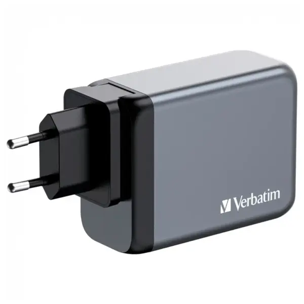 Зарядний пристрій Verbatim GaN 200 W 4 ports (2xUSB-C-100 W,USB-C-65 W /USB-A -3.0) (32204)