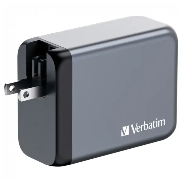 Зарядний пристрій Verbatim GaN 200 W 4 ports (2xUSB-C-100 W,USB-C-65 W /USB-A -3.0) (32204)