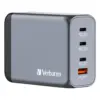 Зарядний пристрій Verbatim GaN 200 W 4 ports (2xUSB-C-100 W,USB-C-65 W /USB-A -3.0) (32204)