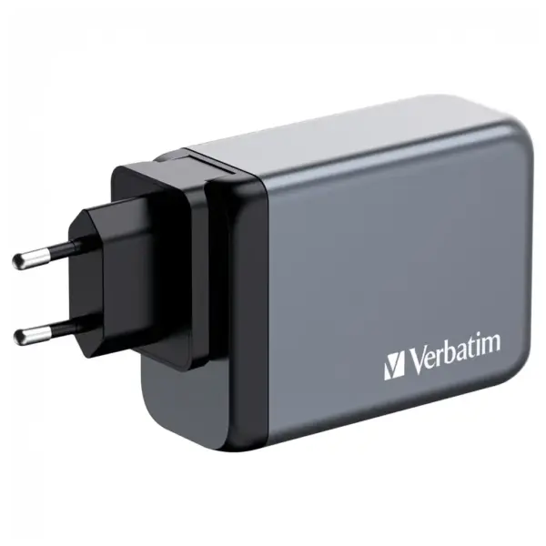 Зарядний пристрій Verbatim GaN 240 W 4 ports (USB-C-140 W,USB-C-100 W,USB-C-65 W /USB-A -3.0) (32205)