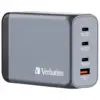 Зарядний пристрій Verbatim GaN 240 W 4 ports (USB-C-140 W,USB-C-100 W,USB-C-65 W /USB-A -3.0) (32205)