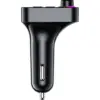FM модулятор Havit HV-FM819BT USB-A+USB-C PD24W RGB Black (HV-FM819BT)