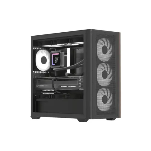 Корпус для ПК AeroCool D301A-G-BK-v2 Black (ACCS-DS03043.11)