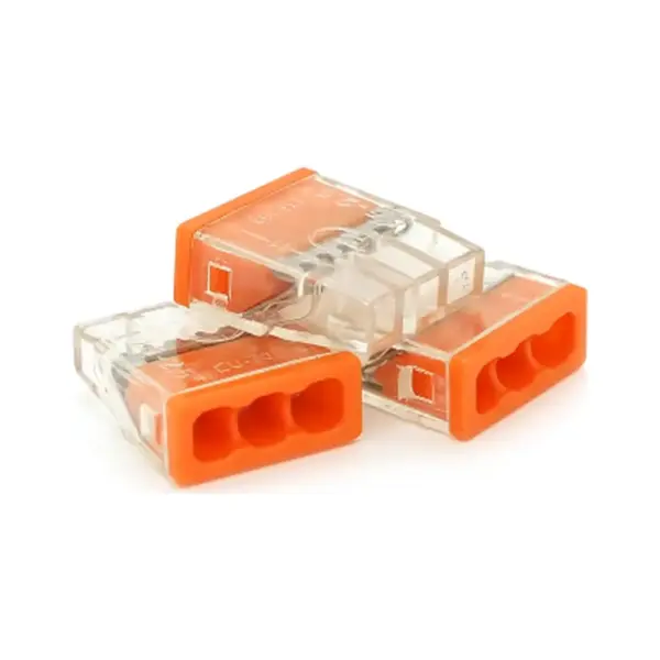 З'єднувач кабелю 3-pin самозажимна аналог WAGO К773-203, 50штпак Voltronic (К773-203)