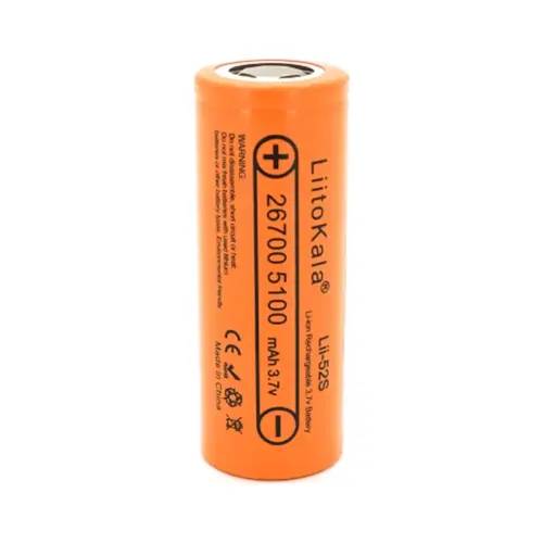 Акумулятор 26700 Li-Ion 5000mah 5100-5200mah, 3.7V (2.75-4.2V), Orange Liitokala (Lii-52S) Акумулятор 26700 Li-Ion 5000mah 5100-5200mah, 3.7V (2.75-4.2V), Orange Liitokala (Lii-52S)